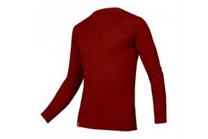 ENDURA Pánské triko s dlouhým rukávem BaaBaa Merino Red