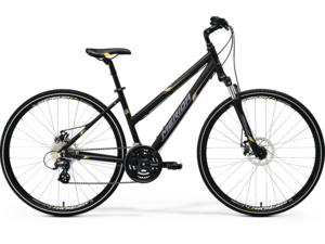 MERIDA Crossway 15-V Lady matt black (yellow/grey)