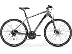 MERIDA Crossway 100 Dark Silver (Red/Black)