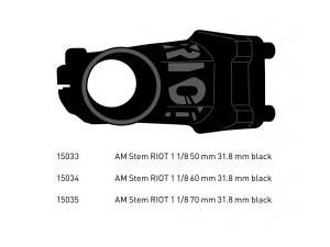 GHOST AM Stem Riot 1 1/8 70 mm 31,8 mm black