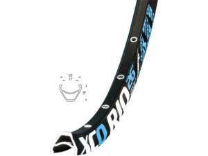 REMERX Ráfek XCO Rio 622x17 disc černý - 32 děr