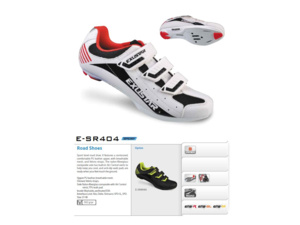 EXUSTAR Tretry silniční  SR404 white/black/red - vel. 43