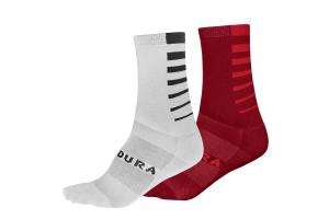 ENDURA ponožky Coolmax Stripe (2-balení) Red