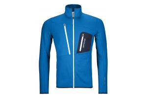 Mikina ORTOVOX Fleece grid jacket safety blue