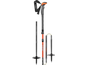 Skialpové hole LEKI Tour Stick Vario Carbon Pastellorange/Coolgrey/White