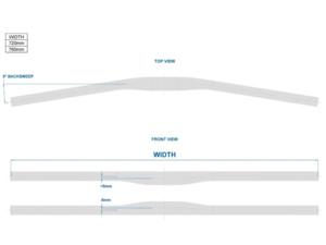 Řidítka RITCHEY Wcs Trail Flat +/-5 760mm / 9D