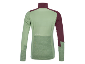 Dámská mikina ORTOVOX Fleece Light Zip Neck Dark Blood