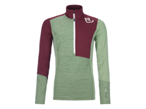 Dámská mikina ORTOVOX Fleece light zip neck Green Forest
