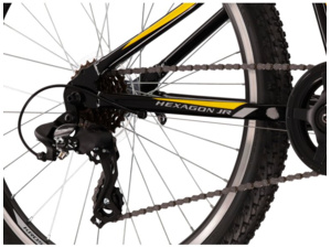 KROSS Hexagon JR 1.0 BlackSilverYellow 2