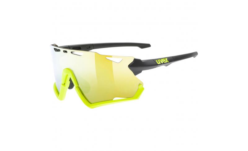 Brýle UVEX Sportstyle 228 Black Lime MatMirror Yellow 5