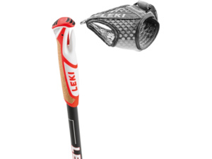 Nordic walking hole LEKI Flash Carbon Darkanthracite-White-Fluorescent Red