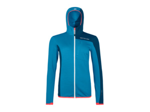 Dámská mikina s kapucí ORTOVOX Fleece Light Grid Heritage Blue