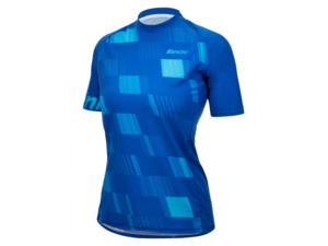 Dámský dres SANTINI FIBRA MTB Turchese