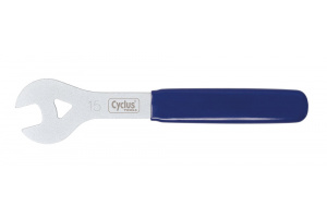 CYCLUS TOOLS 15mm cone spanner, handle with plastic coating