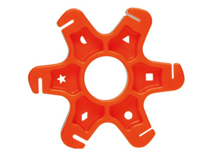 CYCLUS TOOLS wrench for aerodynamic spokes, 6 sizes, red plastic