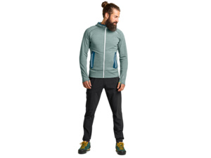 Mikina s kapucí ORTOVOX Fleece Light Grid Deep Ocean Blend