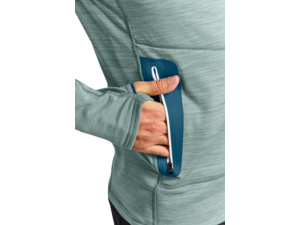 Mikina s kapucí ORTOVOX Fleece Light Grid Deep Ocean Blend