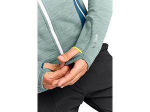 Mikina s kapucí ORTOVOX Fleece Light Grid Deep Ocean Blend