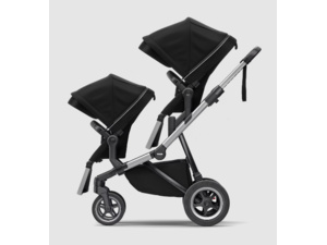 THULE Sleek+Bassinet Aluminum/Midnight Black