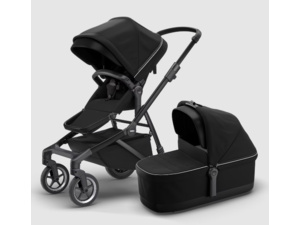 THULE Sleek+Bassinet Midnight Black on Black