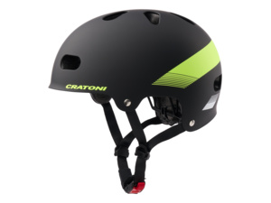 Dětská helma CRATONI C-Mate JR. Black/Lime Matt - S/M (54-58cm)