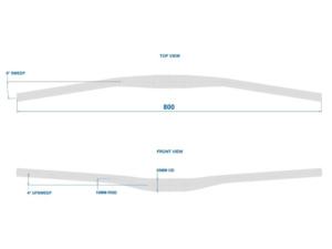 Řidítka RITCHEY Comp Trail Rizer 35 800mm / 15mm Rise /35mmod