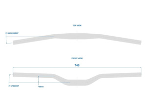 Řidítka RITCHEY Comp Rizer 740 mm / 35mm Rise
