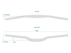 Řidítka RITCHEY Wcs Carbon Rizer 710 mm / 30mm Rise - 710 mm