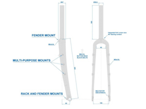 Vidlice RITCHEY Wcs Carbon Adventure Gravel Ud Matte 12mm Ta