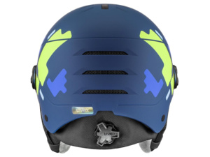 Přilba UVEX Rocket JR Visor Blue puzzle m