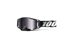 Brýle 100% Armega - Black/Mirror Silver Flash Lens