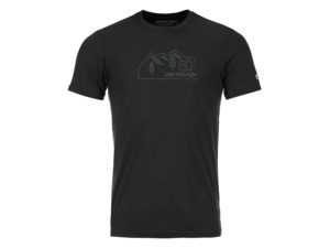 Tričko ORTOVOX 150 Cool Vintage Badge T-shirt Men's Black Raven