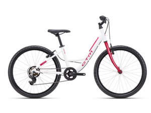 CTM Missy White/Dark Burgundy