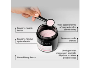 Doplněk stravy PILLAR Triple Magnesium Powder sklenice 200 g - Lesní plody