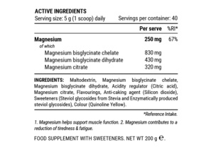 Doplněk stravy PILLAR Triple Magnesium Powder sklenice 200 g