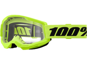 Brýle 100% Strata 2 Neon Yellow/Clear Lens