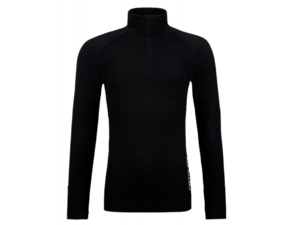 Dámské triko s dlouhým rukávem ORTOVOX 230 Competition Zip Neck Black Raven