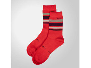Zimní ponožky ENDURA Baabaa Merino Stripe Pomegranate
