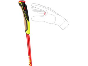 Hole LEKI Mezza Ultralite  naturalcarbon-bright red-neonyellow