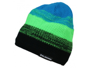 Čepice BLIZZARD Cube black/neon green/blue