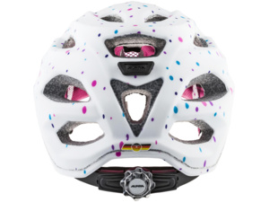 Dětská helma ALPINA Carapax Jr White/ Polka Dots