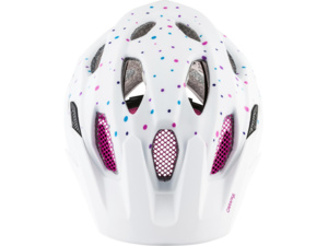 Dětská helma ALPINA Carapax Jr White/ Polka Dots