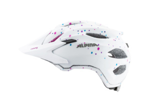 Dětská helma ALPINA Carapax Jr White/ Polka Dots