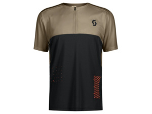 Triko SCOTT Trail Vertic Zip SS Toastbeige/Black - L