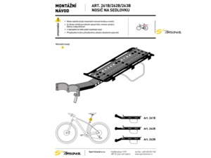 Nosič na sedlovku SPORT ARSENAL Art. 263 B s bočnicemi