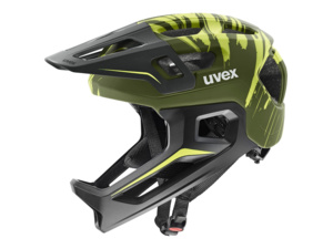 Dětská helma UVEX React Jr Fullface Dark Olive Matt