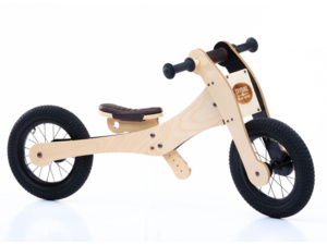 Odrážedlo/tříkolka TRYBIKE 4v1 12" Wood Brown