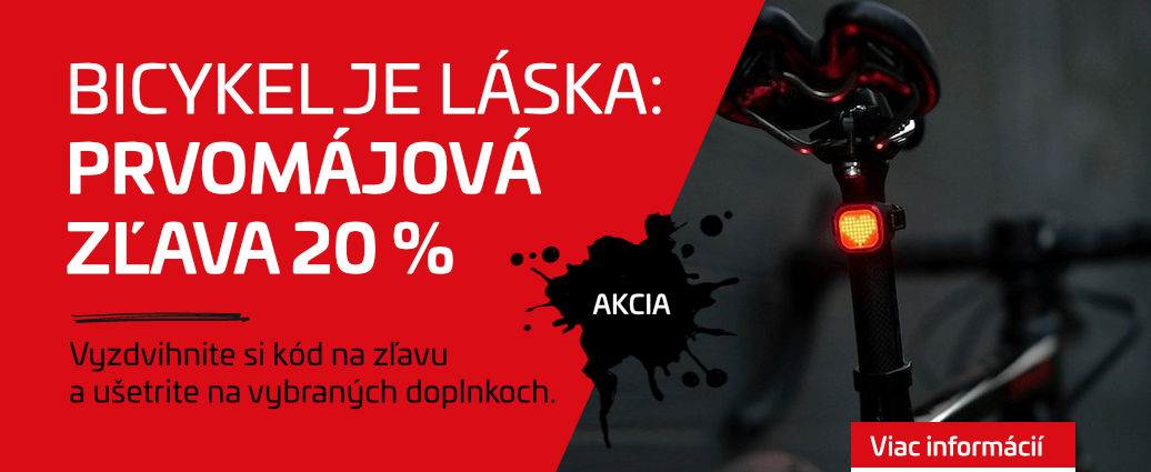 Bicykel je láska. Využite prvomájovú zľavu 20 % na tieto obľúbené produkty