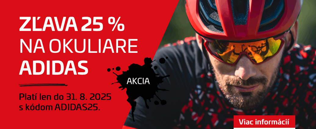 Extra zľava 25 % na okuliare adidas. Platí na športové, módne aj dioptrické modely vrátane už zľavnených