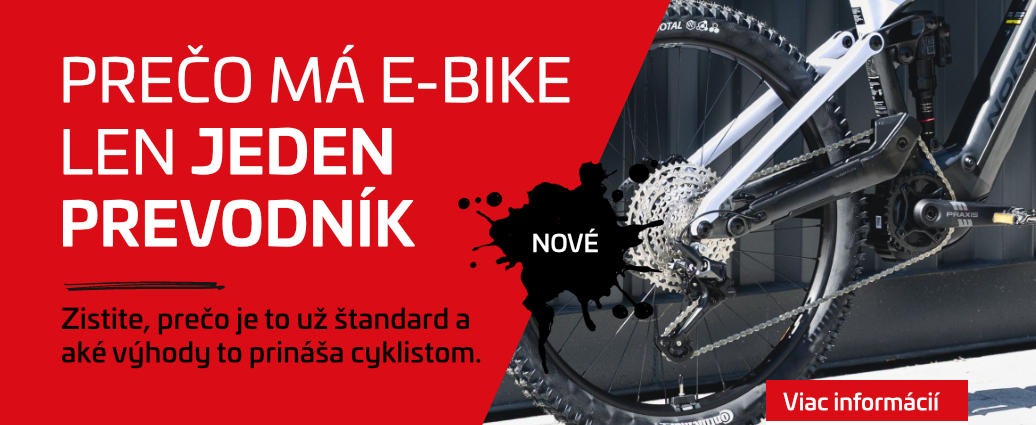 Prečo má elektrobicykel „len“ jeden prevodník